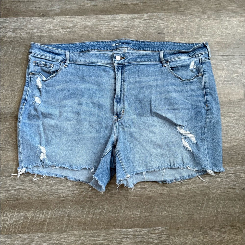 Old Navy Light Blue Distressed Jean Shorts